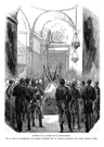 INTERIOR DE LA IGLESIA DE LA ENCARNACI�N, EN EL ACTO DE CELEBRARSE LAS HONRAS F�NEBRES