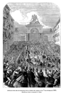 ENTRADA DE SS. MM. EN ZARAGOZA POR LA PUERTA DEL �NGEL EL D�A 7 DE OCTUBRE DE 1860
