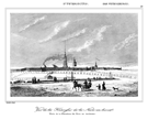 SAINT PETERSBOURG.- VUE DE LA FORTERESSE DE LA NEVA EN HIVER