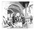 DURANGO.- DEP�SITO DE MATERIAL DE ARTILLER�A EN EL P�RTICO DE LA IGLESIA DE SANTA MAR�A