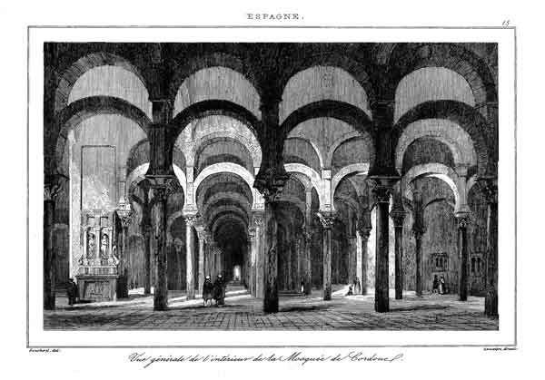 C�RDOBA.- VISTA INTERIOR DE LA MEZQUITA DE C�RDOBA (VUE G�N�RALE DE L'INTERIEUR DE LA MOSQU�E DE COR