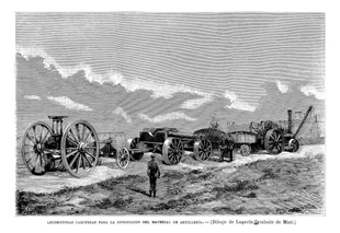 INVENTOS.- LOCOMOTORAS CAMINERAS PARA LA CONDUCCI�N DEL MATERIAL DE ARTILLER�A