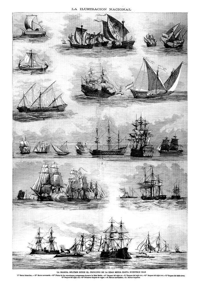 BARCOS.- LA MARINA MILITAR DESDE EL PRINCIPIO DE LA EDAD MEDIA HASTA NUESTROS D�AS