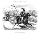 GUERRA DE FRANCIA Y PRUSIA.- UNA DESCUBIERTA DE HULANOS