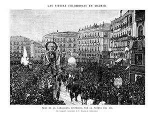 MADRID.- PASO DE LA CABALGATA HIST�RICA POR LA PUERTA DEL SOL