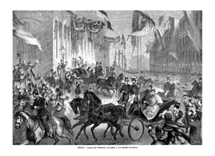 BERL�N.- LLEGADA DEL EMPERADOR GUILLERMO I, A SU REGRESO DE FRANCIA