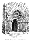 NAVARRA (PUENTE LA REINA).- PORTADA DE SANTIAGO