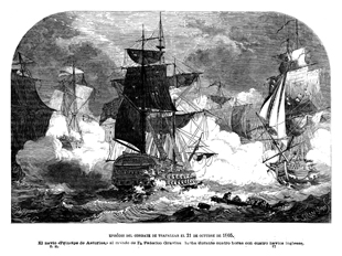 EPISODIO DEL COMBATE DE TRAFALGAR EL 21 DE OCTUBRE DE 1805