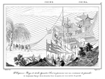 CHINE.- L'EMPEREUR YANG-TI DE LA DYNASTIE SOU� SE PROM�NE SUR SES VAISSEAUX DE PARADE