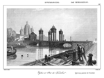RUSSIE.- (ST. P�TERSBOURG).- EGLISE ET PONT DE TROITSKOI