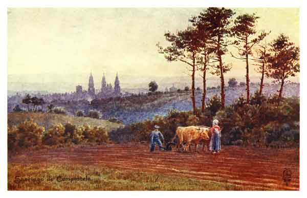 SANTIAGO DE COMPOSTELA VISTO DESDE EL CAMINO DE LUGO