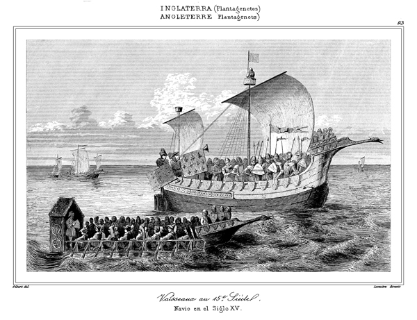 ANGLETERRE (PLANTAGENETS).- VAISSEAUX AU 15e SI�CLE
