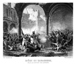 ESCENA DEL SITIO DE ZARAGOZA.- TOMA DEL CONVENTO DE LOS CAPUCHINOS