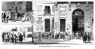MADRID.- EL PRINCIPAL (MINISTERIO DE LA GOBERNACI�N) EN LA TARDE DEL 23 (PUERTA DEL SOL)