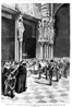 SANTIAGO DE COMPOSTELA.- LLEGADA DE S. M. A LA BAS�LICA PARA DEPONER LA REAL OFRENDA