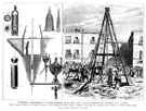 VITORIA.- PERFORACI�N DE UN POZO ARTESIANO EN LA PLAZA VIEJA, BAJO LA DIRECCI�N DEL INGENIERO M. A. 