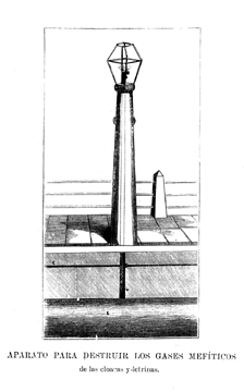 INVENTOS.- APARATO PARA DESTRUIR LAS GASES MEF�TICOS DE LAS CLOACAS Y LETRINAS
