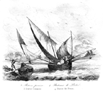 COCHINCHINA (VIETNAM).- BARCO SIN VELAS Y BARCO DE PESCA