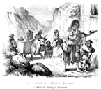YEDO (JAP�N).- FAMILIA DE MENDIGOS Y FAMILIA DE PROSCRITOS