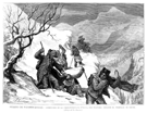 PUERTO DE PAJARES (OVIEDO).- CONDUCCI�N DE LA CORRESPONDENCIA P�BLICA, POR PEATONES; DURANTE EL TEMP