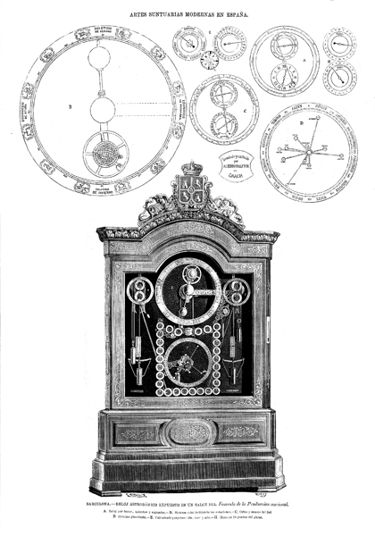 INVENTOS.- RELOJ ASTRON�MICO EXPUESTO EN UN SAL�N DEL FOMENTO DE LA PRODUCCI�N NACIONAL