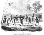 AUSTRALIA.- ENTIERRO DE LOS NATURALES DEL LUGAR
