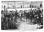 MADRID.- VISITA DEL REY Y EL PR�NCIPE FEDERICO GUILLERMO AL CUARTEL DE LA MONTA�A : REVISTA DE LOS C