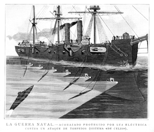 INVENTOS.- GUERRA NAVAL.- PROTECCI�N DE LOS ACORAZADOS CONTRA ATAQUE DE TORPEDOS