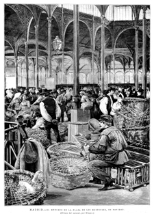 MADRID.- EL MERCADO DE LA PLAZA DE LOS MOSTENSES, EN NAVIDAD