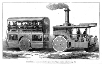 INVENTOS.- LOCOMOTORA - OMNIBUS (ROAD-STEAMER'S) PARA CAMINOS ORDINARIOS