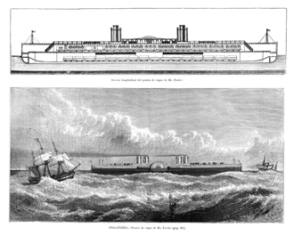 INGLATERRA.- PONTON DE VAPOR (FERRY-STEAMER) DE MR. FOWLER