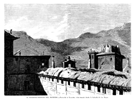 EL ESCORIAL.- TORRE DE LA LUCERNA; VISTA TOMADA DESDE LA FACHADA DE LOS REYES