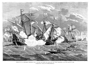 BARCOS.- DERROTA DE LA ESCUADRA FRANCESA POR D. �LVARO DE BAZ�N