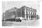 MADRID.- FACHADA PRINCIPAL Y LATERAL DE LA NUEVA BOLSA DE COMERCIO, EN CONSTRUCCI�N