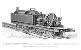 INVENTOS.- LOS TRENES EL�CTRICOS EN FRANCIA : LOCOMOTORA EL�CTRICA J. J. HEILMANN