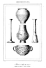 FRANCIA.- UTENSILIOS GALOS : VASIJAS DE BARRO Y VASOS DE VIDRIO (POTERIES VASES DE VERRE)