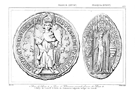 FRANCIA.- SIGLO XIV : SELLOS DE LOUIS X Y DE CLEMENCE, SEGUNDA ESPOSA DE ESTE REY.