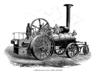 INVENTOS.- LOCOMOTORA PARA CALLES Y CAMINOS ORDINARIOS