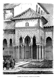 GRANADA.- ALHAMBRA DE GRANADA : PATIO DE LOS LEONES