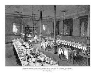 ORDU�A.- COMEDOR PRINCIPAL DEL GRAN HOTEL DEL BALNEARIO DE ARBIETO