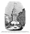 ZARAGOZA.- CALLE DEL COSO : TEMPLETE LEVANTADO EN LA RECEPCI�N DE SS. MM. Y AA.