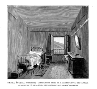 SANTA �GUEDA (GUIP�ZCOA).- CUARTO N�MERO 110 DE LA FONDA DEL BALNEARIO, OCUPADO POR EL ASESINO